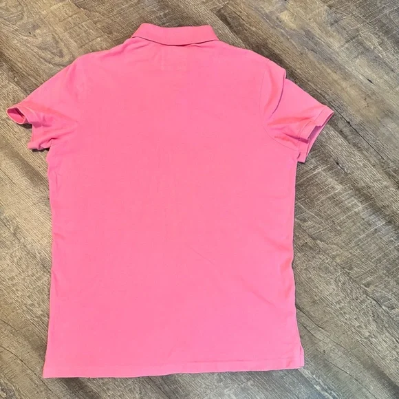 Hollister Men’s Epic Flex Stretch Polo Shirt XL Pink Short Sleeve Casual - Picture 5 of 6